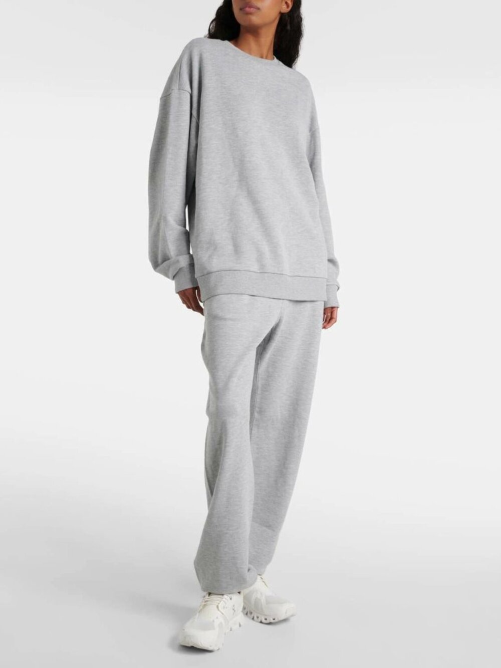 ALO Yoga Chill Cotton-blend Sweatpants Joggers Heather Gray size M Athleisure